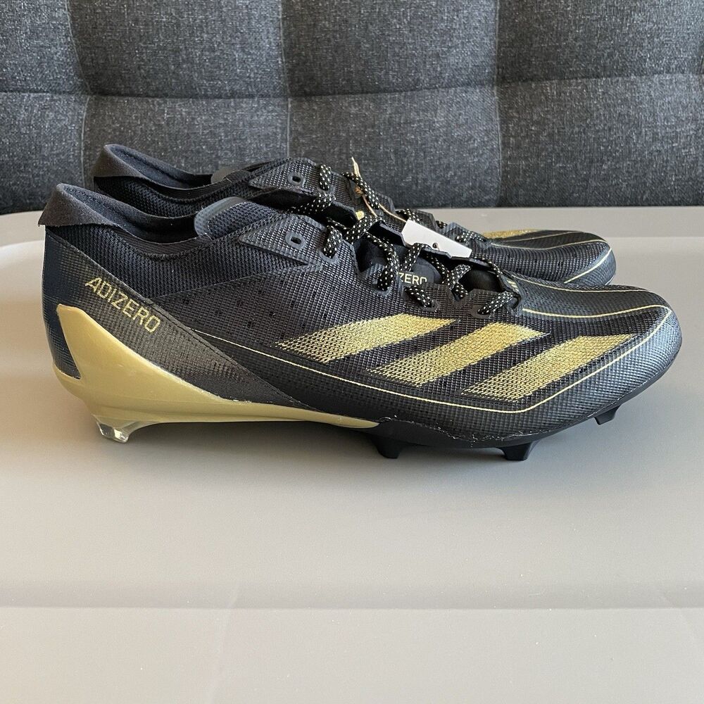 Adidas Adizero Electric Mens Football Cleats Size 13 Black Gold Metallic IE4380